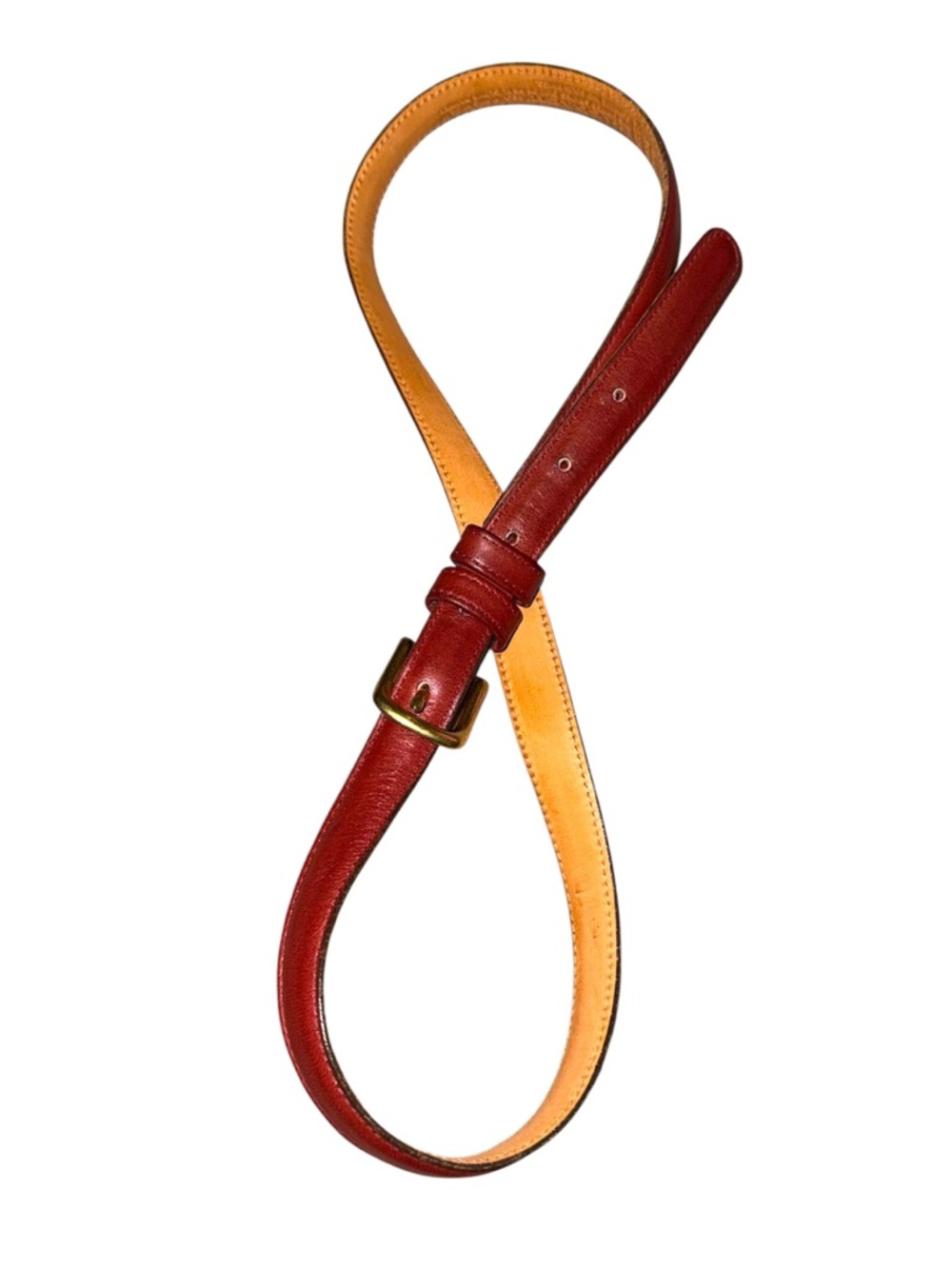 COACH thin leather BELT Berry color large